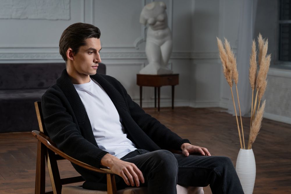 Кардиган мужской с пуговицами Free Flow (Изображение 5)