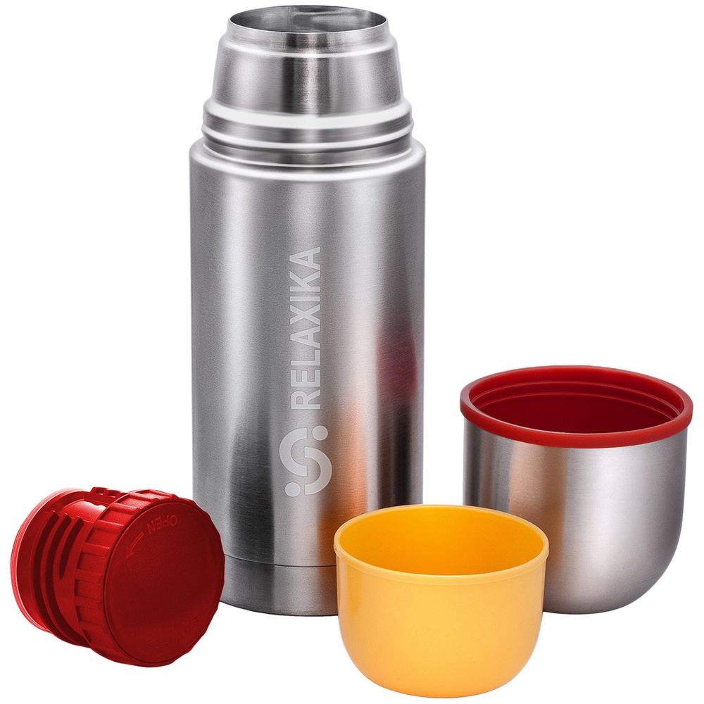 Термос Relaxika Duo 500 в чехле, стальной (Изображение 6)