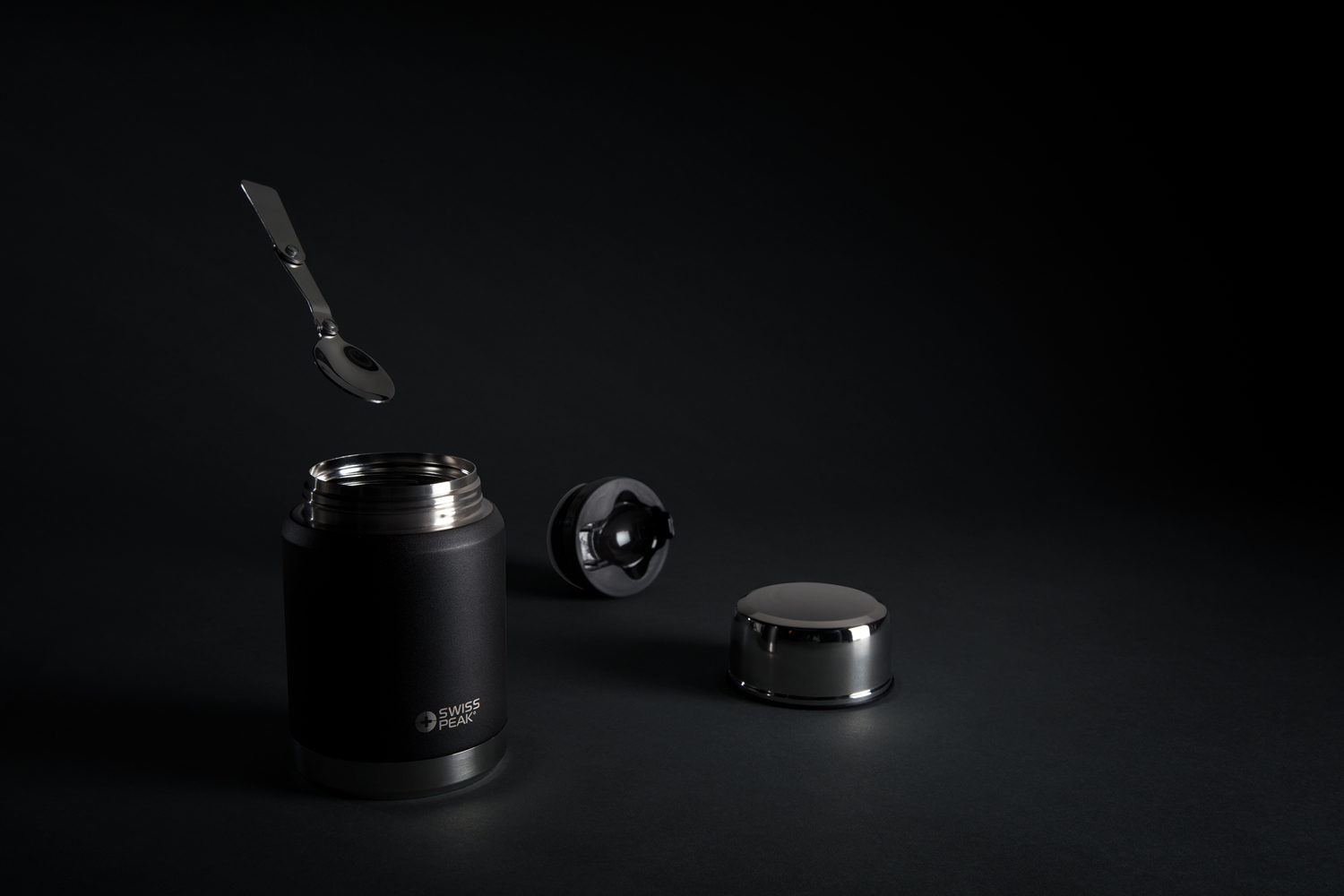 Вакуумный контейнер для еды Elite с внутренним медным покрытием, черный (Изображение 4)