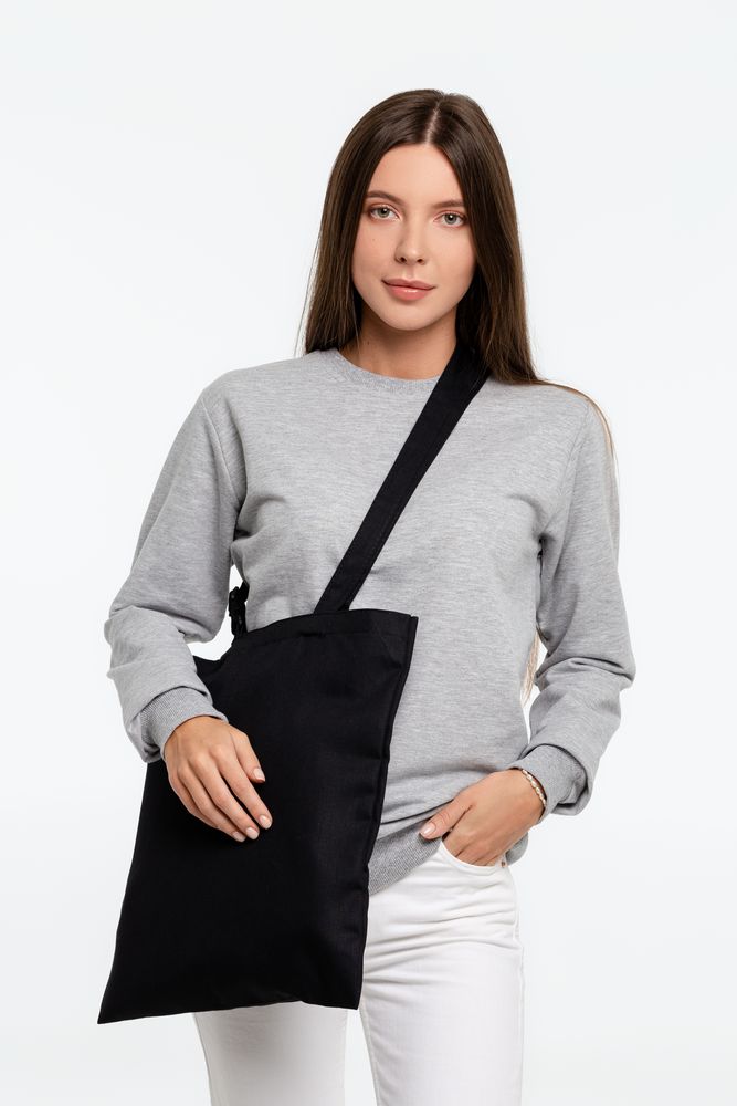 Сумка для покупок с регулируемыми ручками Leta, черная (Изображение 9)