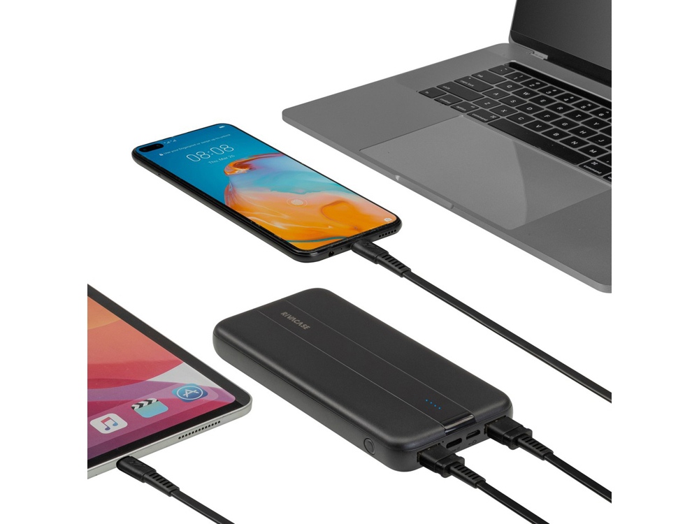 RIVACASE VA2041 (10000 мАч) внешний аккумулятор, черный 12/48 (Изображение 15)