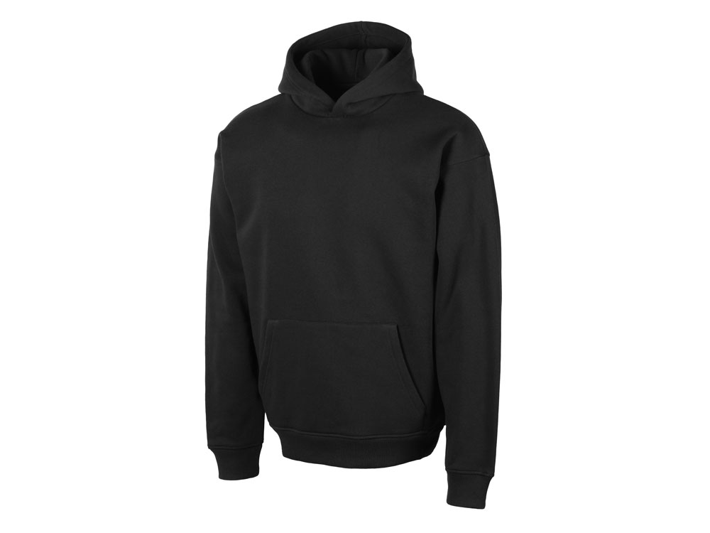Толстовка с капюшоном оверсайз Berlin унисекс (черный) XL-2XL