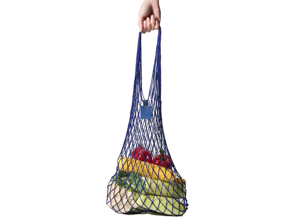 Авоська Dream из натурального хлопка, 35 л (темно-синий) 35л (Изображение 4)