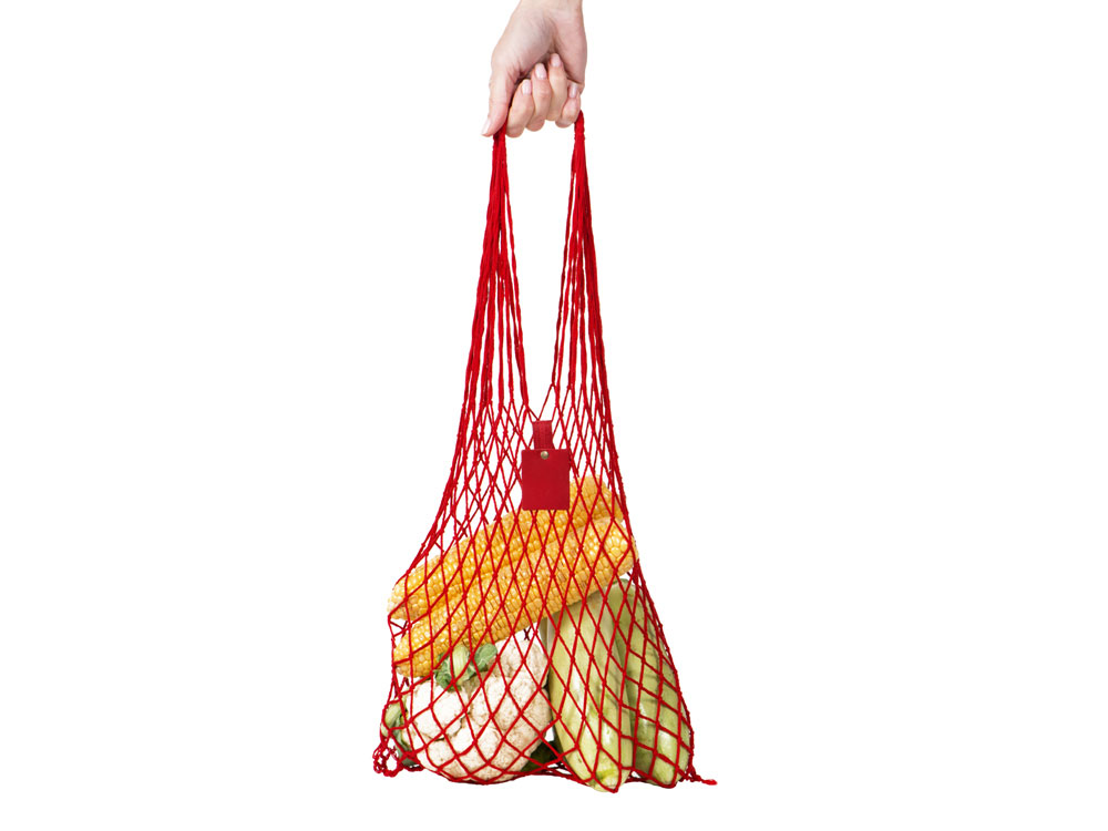 Авоська Dream из натурального хлопка, 25 л (красный) 25л (Изображение 4)