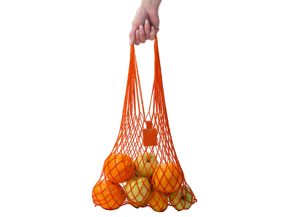 Авоська Dream из натурального хлопка, 25 л (оранжевый) 25л (Изображение 4)