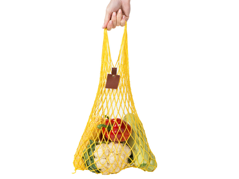 Авоська Dream из натурального хлопка, 15 л (желтый) 15л (Изображение 4)