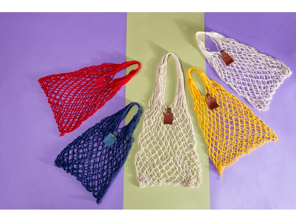 Авоська Dream из натурального хлопка, 15 л (желтый) 15л (Изображение 6)