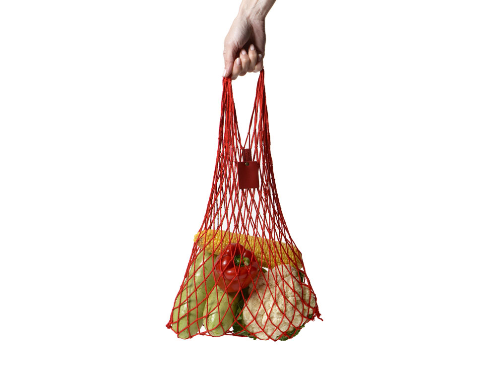 Авоська Dream из натурального хлопка, 15 л (красный) 15л (Изображение 4)