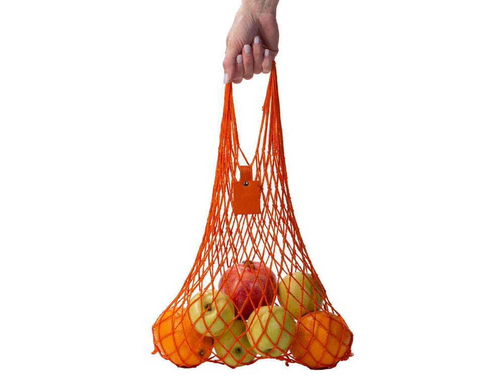 Авоська Dream из натурального хлопка, 15 л (оранжевый) 15л (Изображение 4)