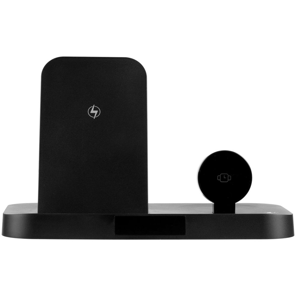 Зарядная станция с будильником Clock Nest, черная (Изображение 3)