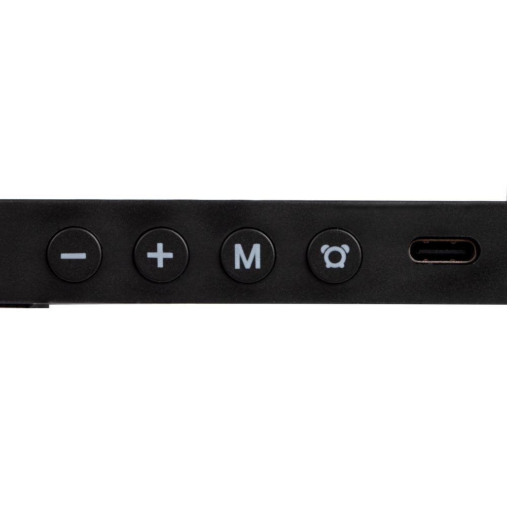 Зарядная станция с будильником Clock Nest, черная (Изображение 6)