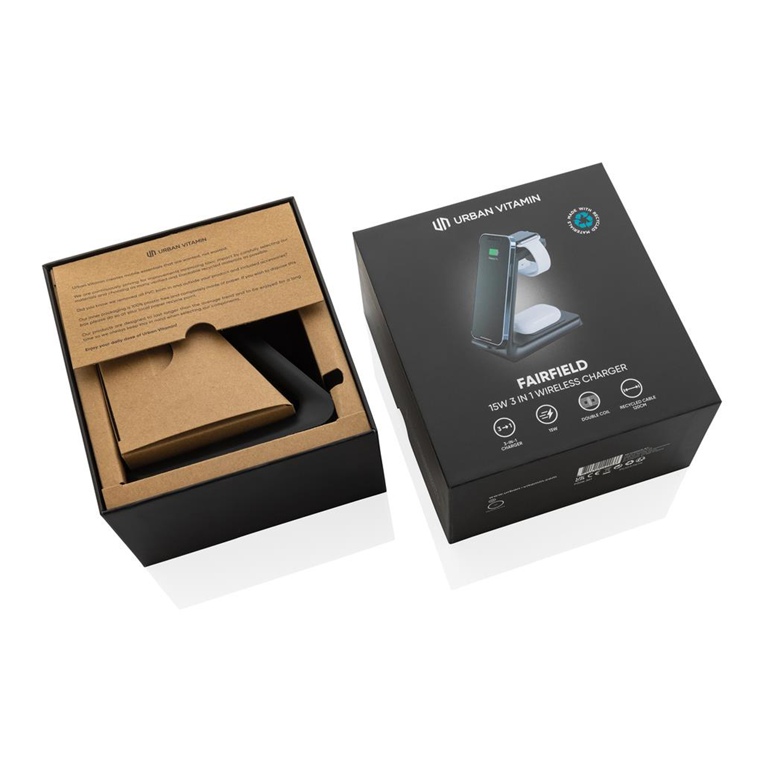 Док-станция 3-в-1 Urban Vitamin Fairfield из переработанного пластика RCS (Изображение 2)