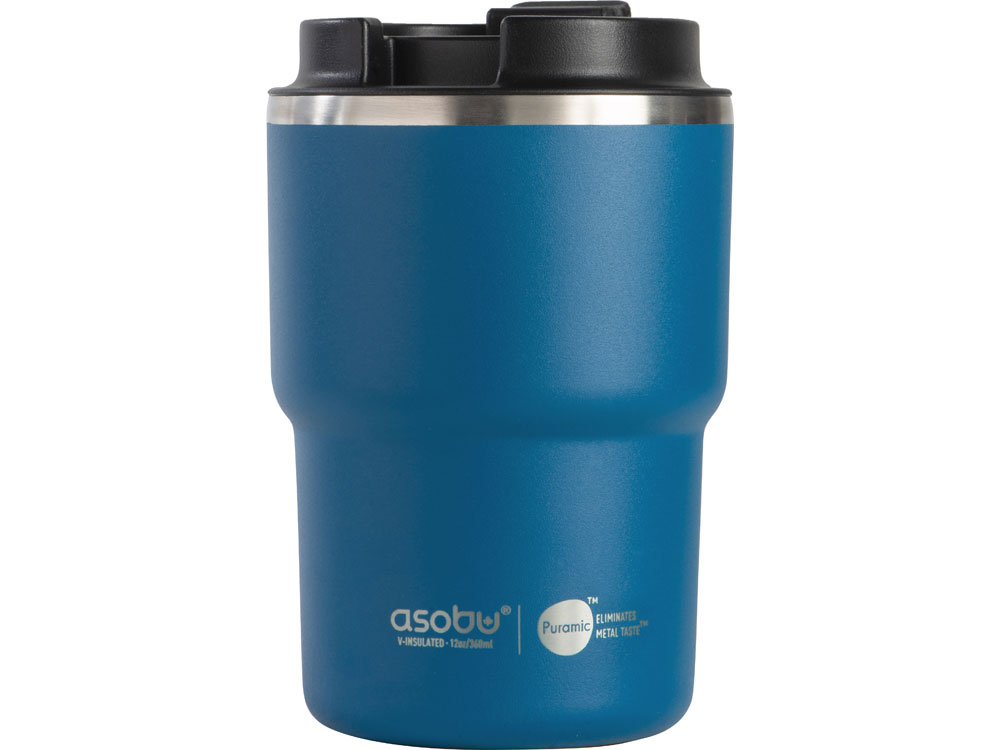 Вакуумная термокружка с  керамическим покрытием Coffee Express, 360 мл (синий)  (Изображение 6)