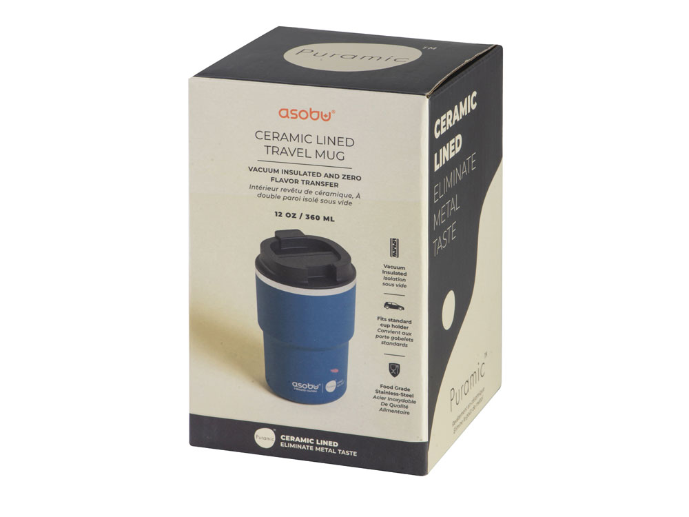 Вакуумная термокружка с  керамическим покрытием Coffee Express, 360 мл (синий)  (Изображение 13)