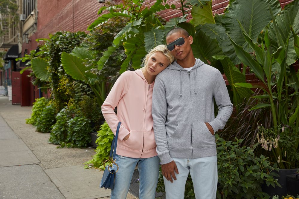 Толстовка на молнии с капюшоном женская BNC Organic, молочно-белая, размер XS (Изображение 6)