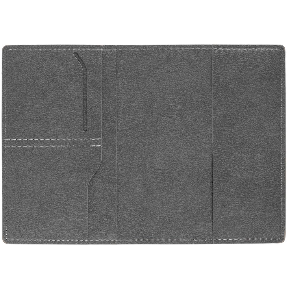 Обложка для паспорта Petrus, серая (Изображение 2)