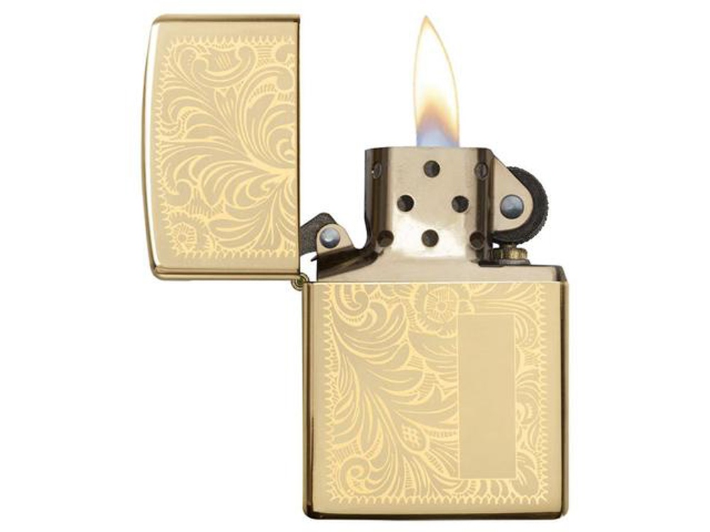 Зажигалка ZIPPO Venetian® с покрытием High Polish Brass (золотистый)  (Изображение 2)