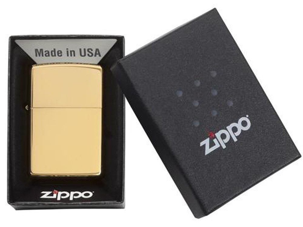 Зажигалка ZIPPO Classic с покрытием High Polish Brass, латунь/сталь, золотистая, 38x13x57 мм (Изображение 4)