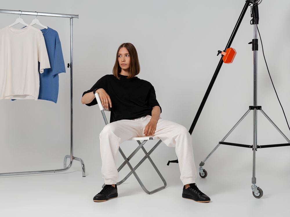 Футболка оверсайз Vozduh 2.0, черная, размер XL/XXL (Изображение 6)