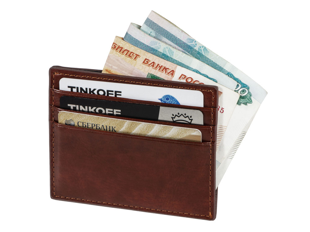 Картхолдер для 6 карт с RFID-защитой Fabrizio (коричневый)  (Изображение 3)