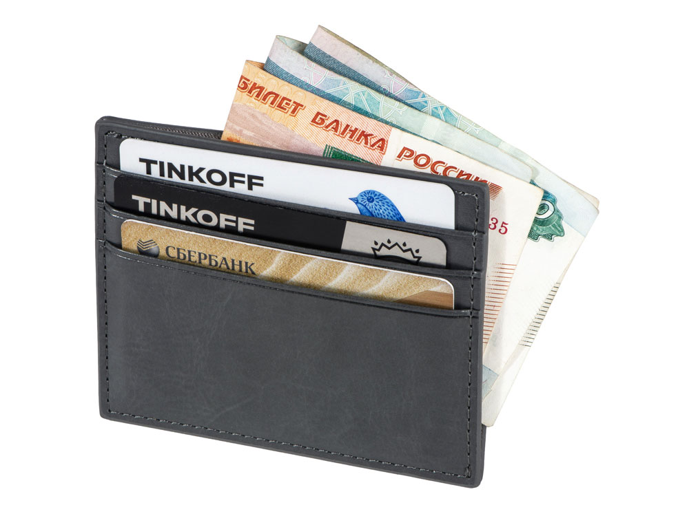 Картхолдер для 6 карт с RFID-защитой Fabrizio (серый)  (Изображение 6)