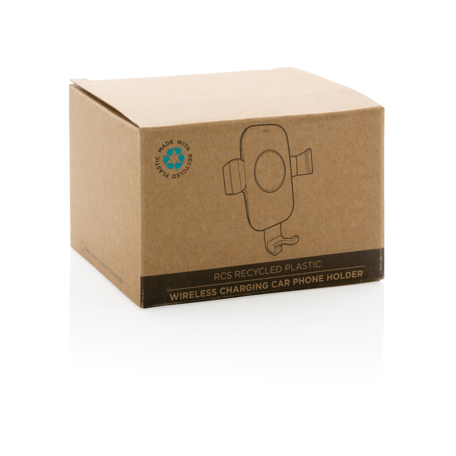 Автомобильный держатель для телефона из переработанного пластика RCS с беспроводной зарядкой, 10 Вт (Изображение 10)