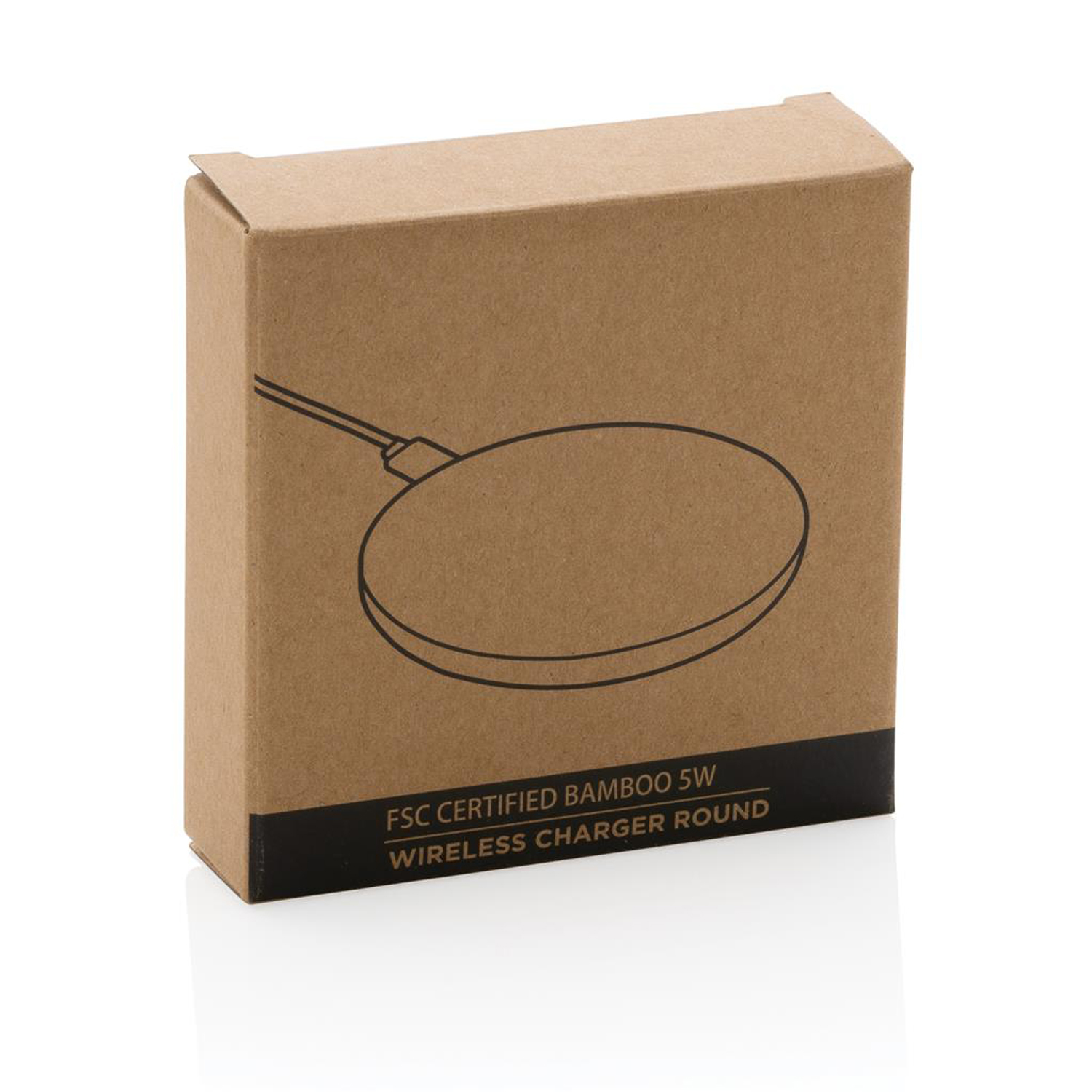 Круглая док-станция Bamboo FSC® для беспроводной зарядки, 5 Вт (Изображение 11)