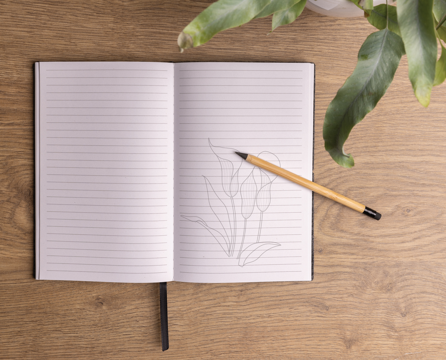 Вечный карандаш из бамбука FSC® с ластиком (Изображение 4)