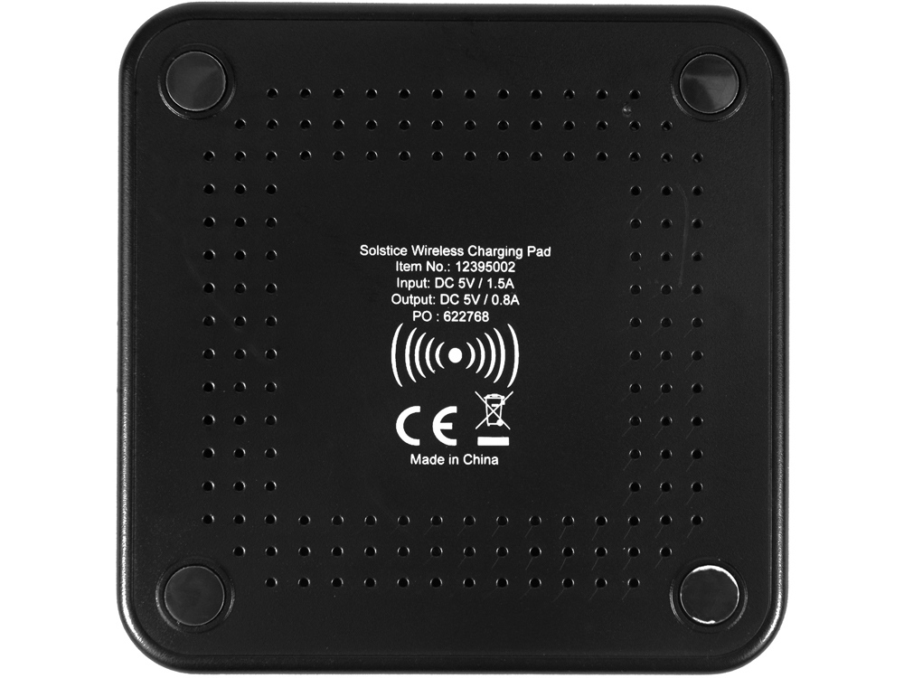 Устройство для беспроводной зарядки Solstice, серый/черный (Изображение 5)