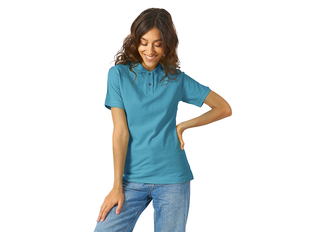 Рубашка поло Boston 2.0 женская (лазурный) L (Изображение 2)