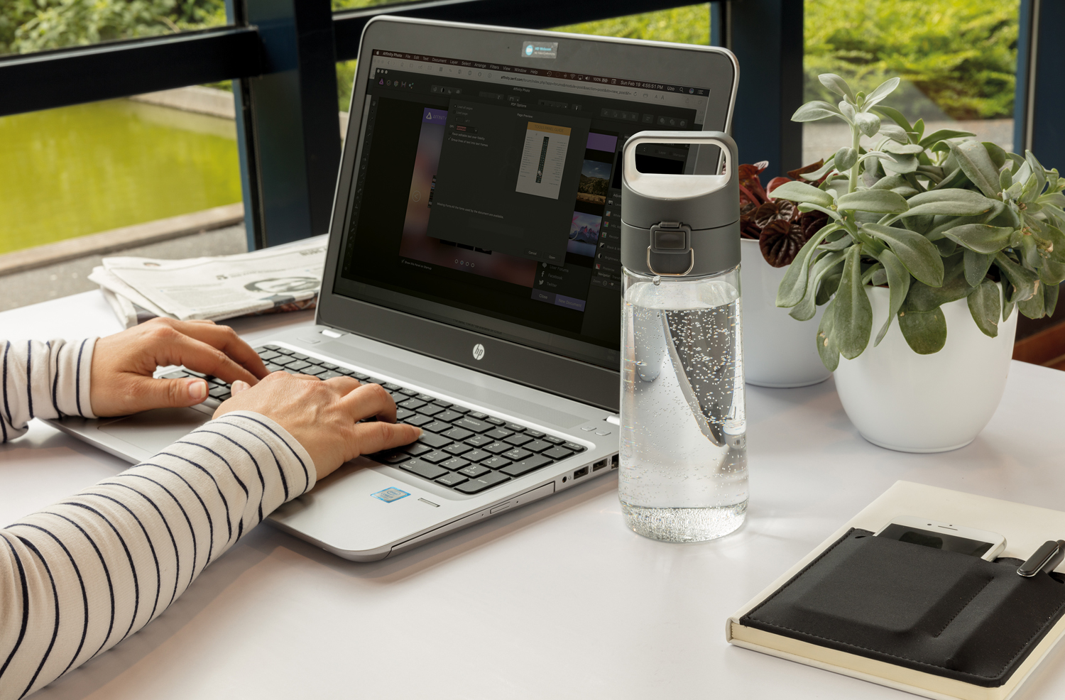 Герметичная бутылка для воды Hydrate, прозрачный (Изображение 5)