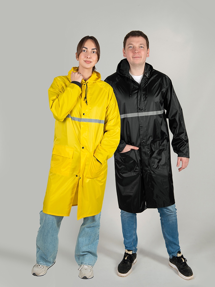 Дождевик со светоотражающей тесьмой Lanai (белый) XL-2XL (Изображение 1)