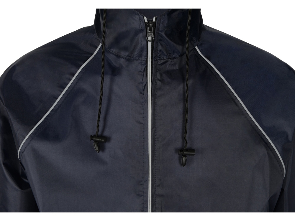 Дождевик со светоотражающими кантами Sunshine (темно-синий) XS-S (Изображение 5)