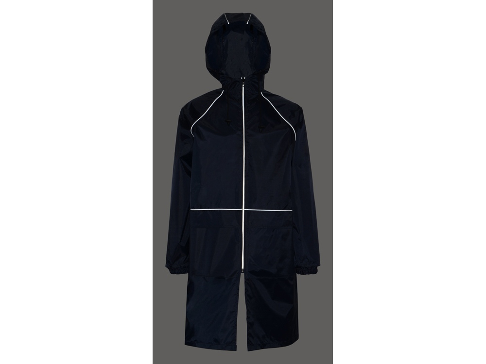 Дождевик со светоотражающими кантами Sunshine (темно-синий) XS-S (Изображение 8)