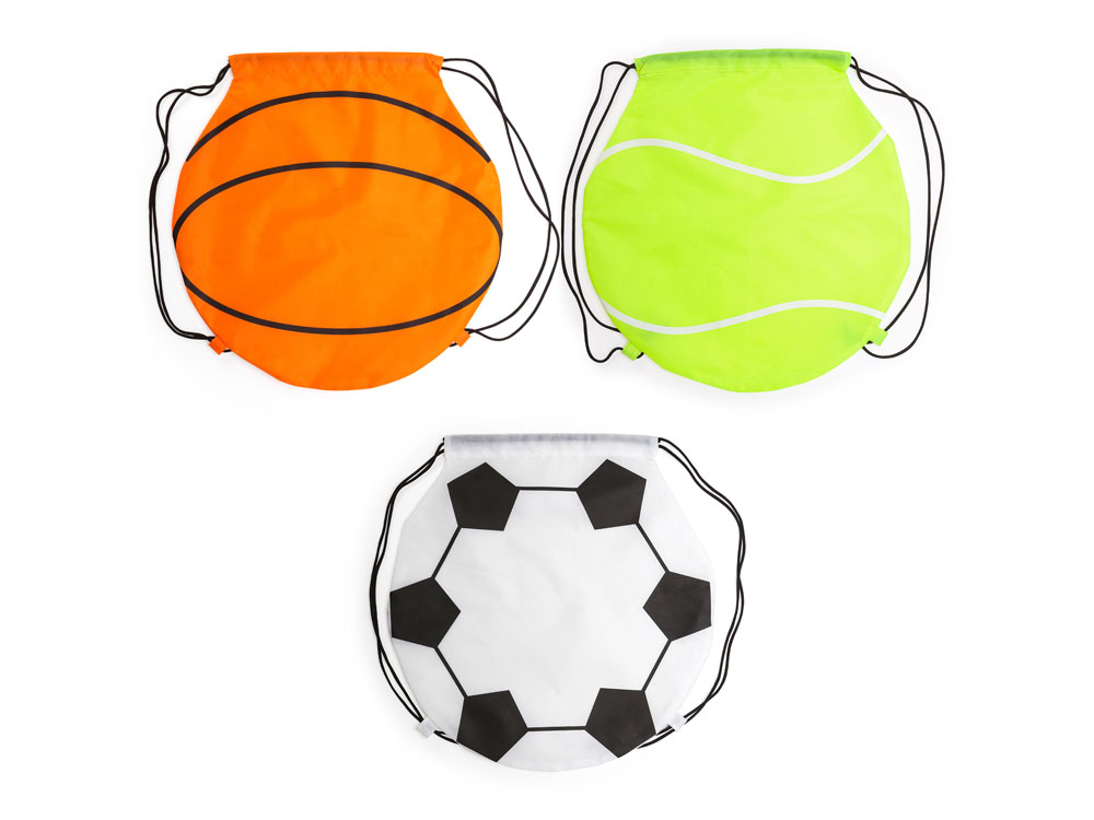 Рюкзак-мешок MILANO в форме баскетбольного мяча (оранжевый)  (Изображение 3)