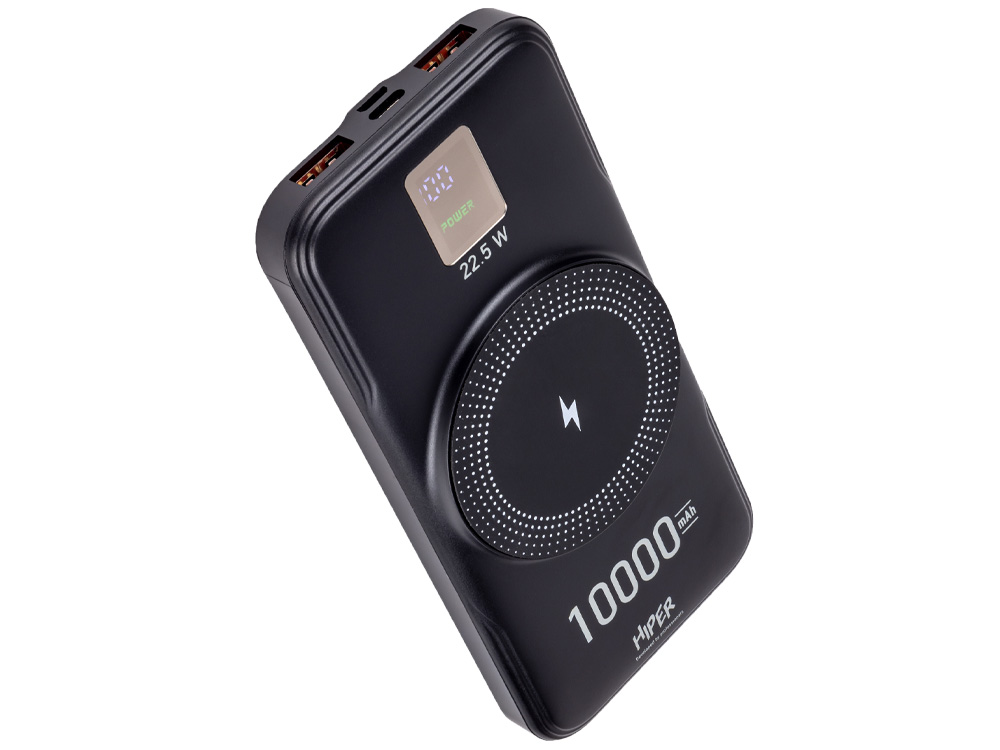 Внешний беспроводной аккумулятор AIR, 10000 mAh, черный (Изображение 2)