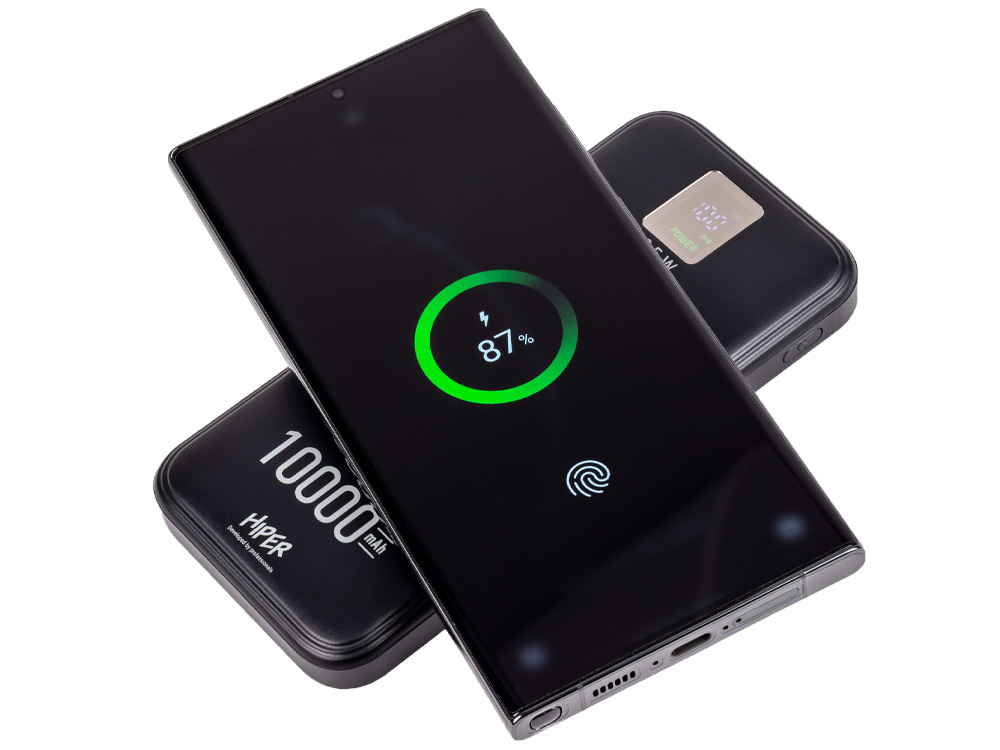 Внешний беспроводной аккумулятор AIR, 10000 mAh, черный (Изображение 6)