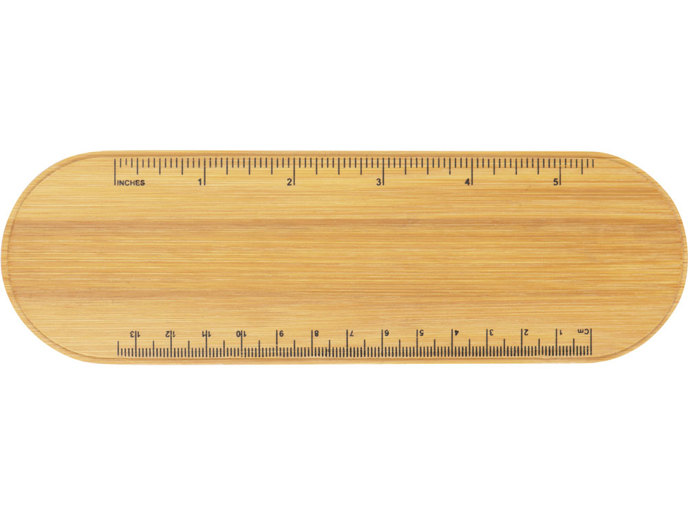 Пенал с линейкой и подставкой для телефона из бамбука Haruki, серый (Изображение 7)