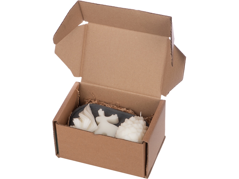 Свечи на подставке Олень, шишка, елочка (Изображение 8)