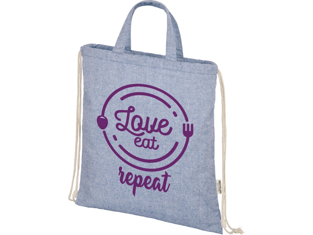 Рюкзак со шнурком Pheebs, 150 г/м2 (светло-синий)  (Изображение 6)