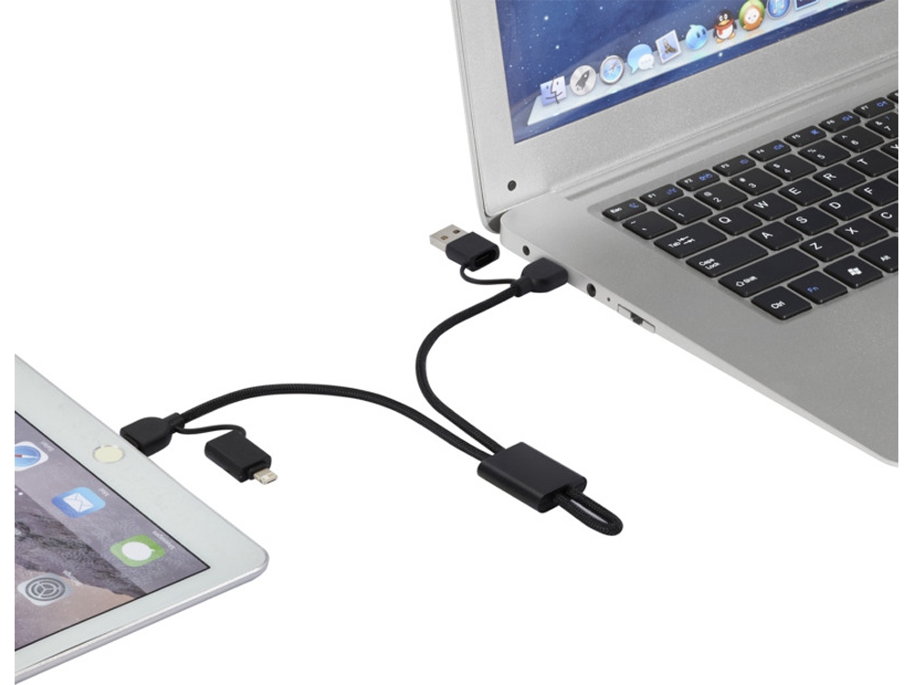 Кабель для быстрой зарядки Connect 6 в 1 из переработанного алюминия, 45 Вт (Изображение 5)