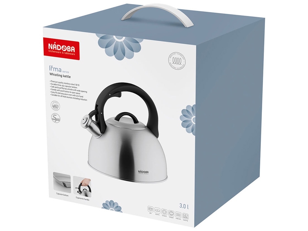 Чайник со свистком, 3 л, NADOBA, серия IRMA (Изображение 6)