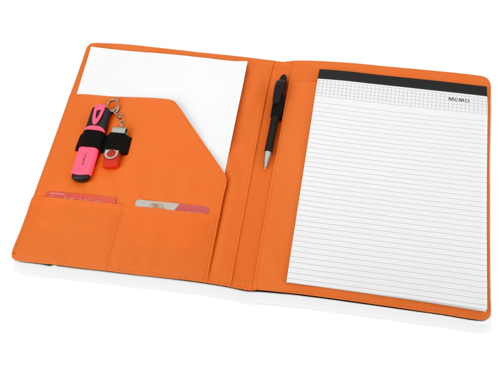 Папка для документов Делос (черный/оранжевый)  (Изображение 2)