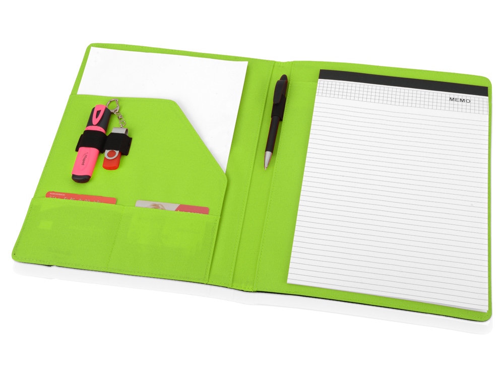 Папка для документов Делос (черный/зеленое яблоко)  (Изображение 2)