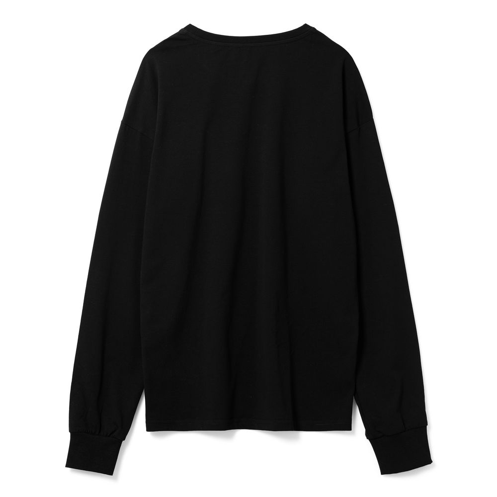 Футболка оверсайз унисекс с длинным рукавом Сity Sapiens, черная, размер L (Изображение 2)