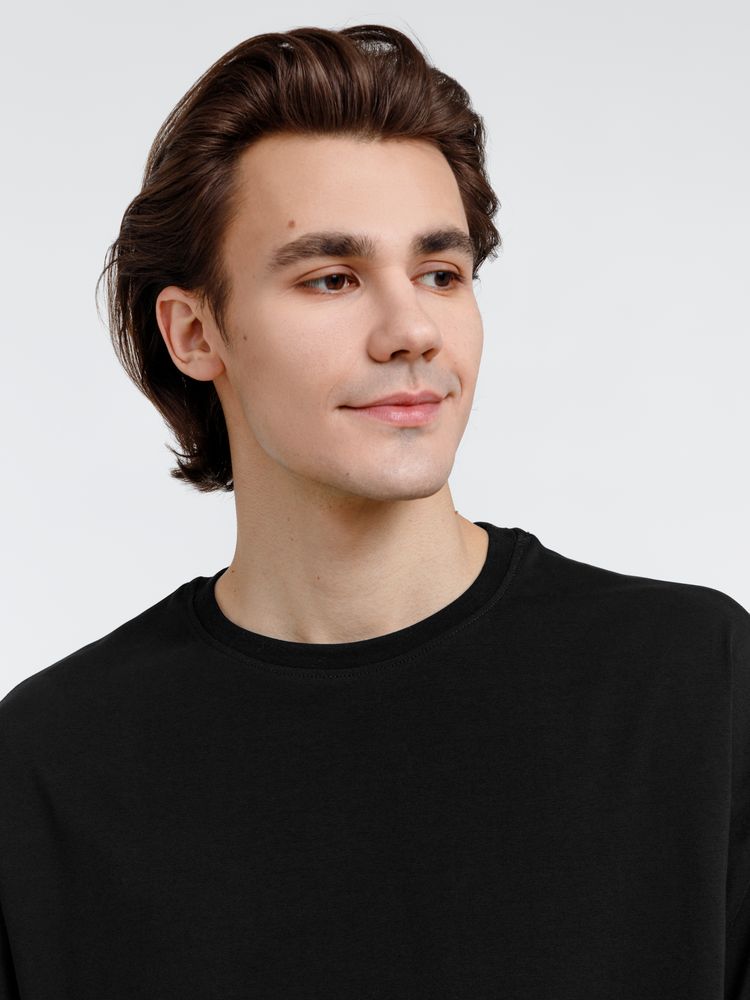 Футболка оверсайз унисекс с длинным рукавом Сity Sapiens, черная, размер XL (Изображение 6)