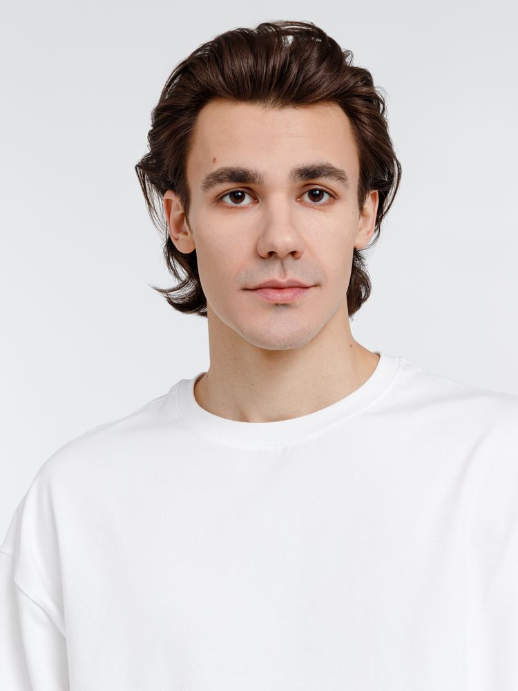 Футболка оверсайз унисекс с длинным рукавом Сity Sapiens, молочно-белая, размер XL (Изображение 7)