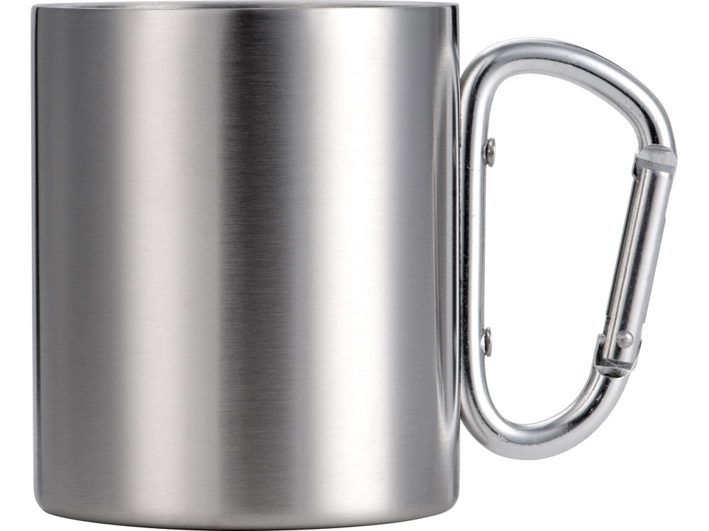 Стальная кружка Elbrus с двойными стенками и ручкой-карабином, 300 мл (глянц) (Изображение 2)