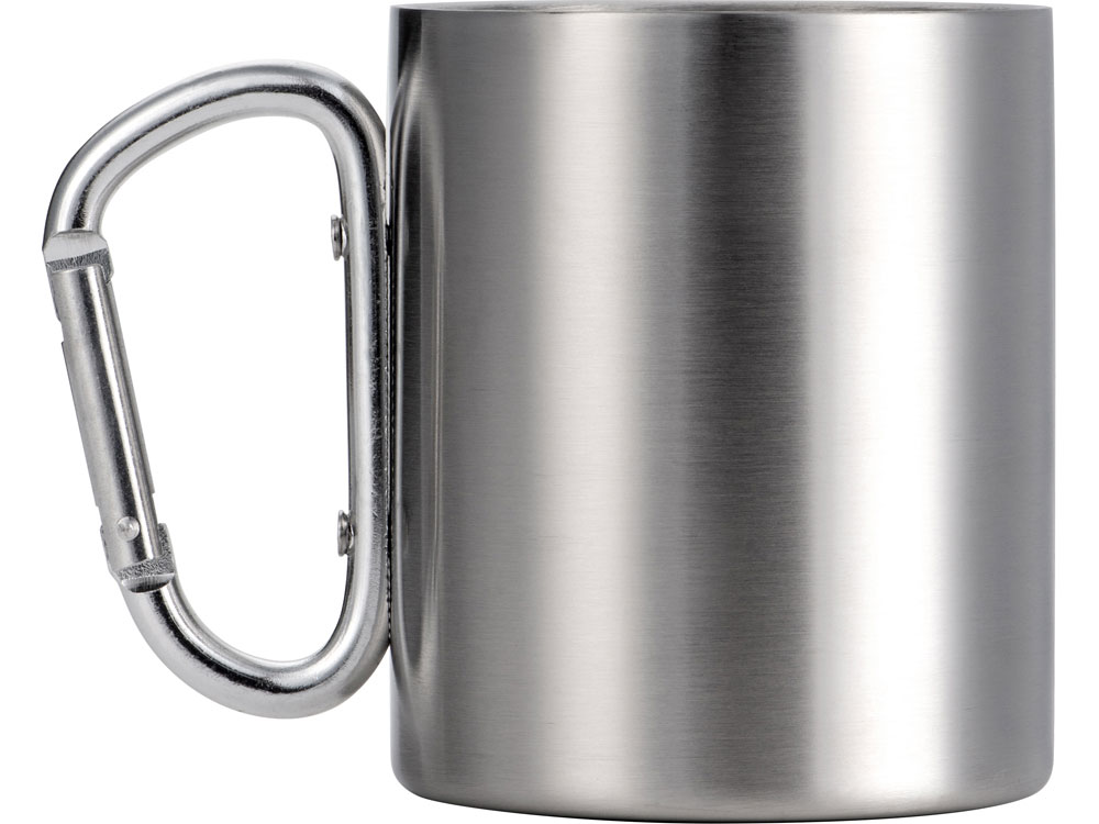 Стальная кружка Elbrus с двойными стенками и ручкой-карабином, 300 мл (глянц) (Изображение 3)