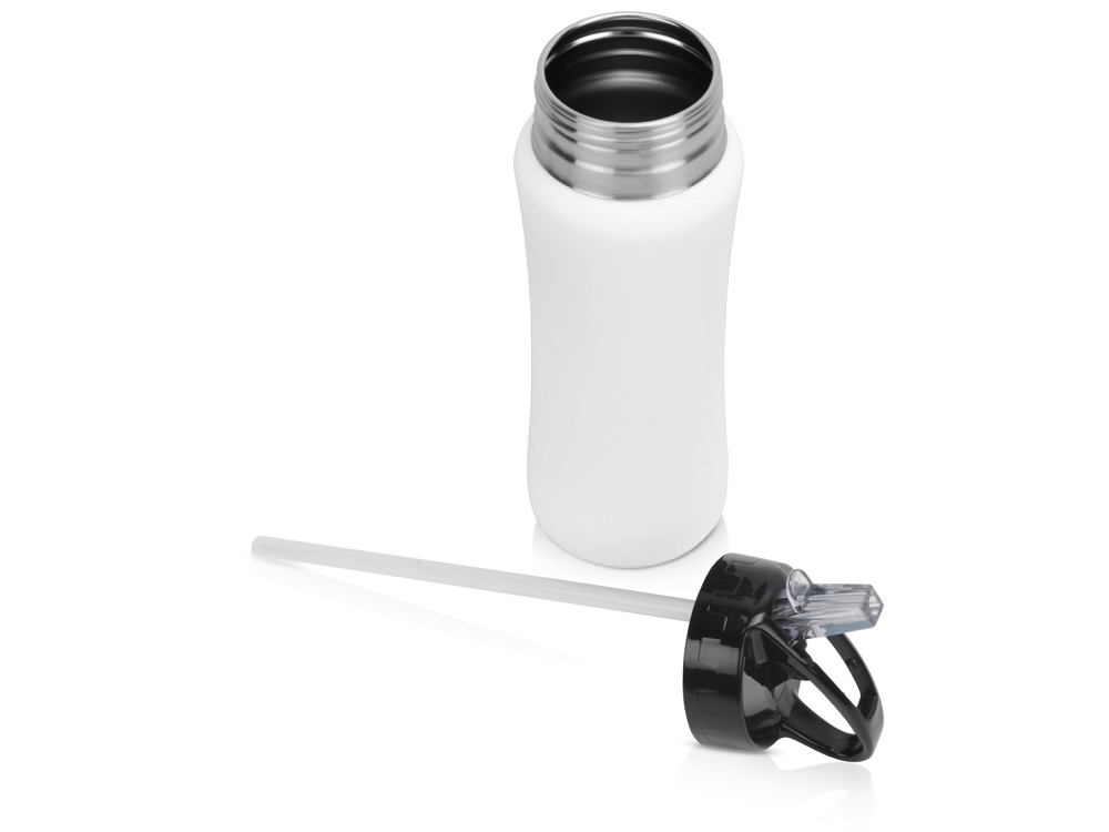 Бутылка спортивная из стали Коста-Рика, 600 мл (белый)  (Изображение 2)